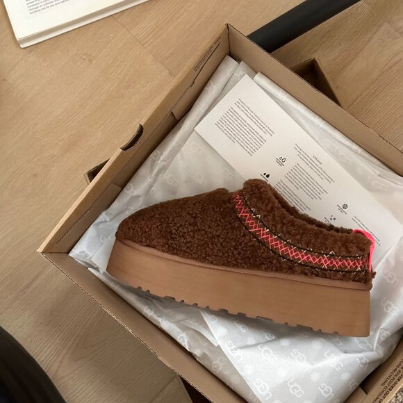 UGG Tan and Pink Winter Boots - Picture 6 of 9